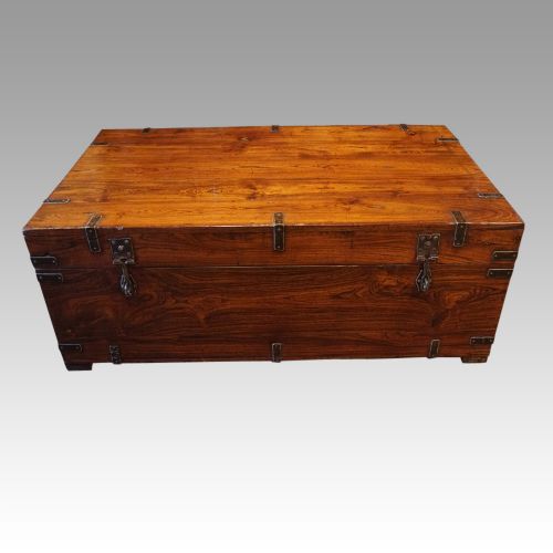 Victorian Iron Bound Campaign Chest