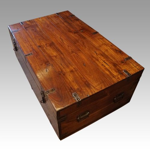 fig 6. Victorian iron bound campaign chest