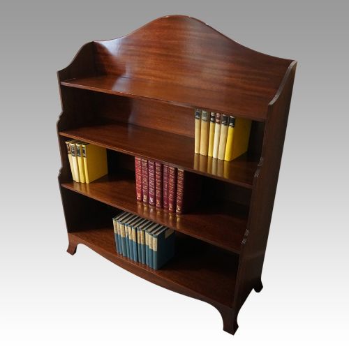 Mahogany Waterfall Open Bookcase