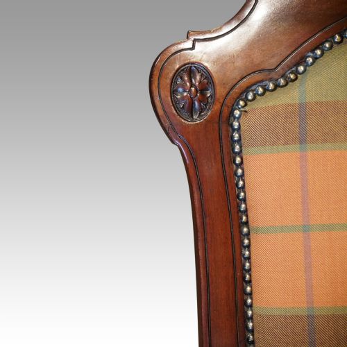fig 2. Pair of Victorian mahogany easy armchairs