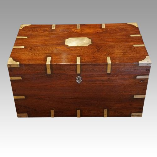Victorian Brass Bound Campaign Trunk