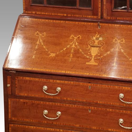 fig 2. Edwardian inlaid bureau bookcase