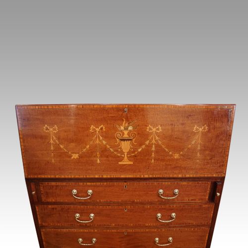 fig 3. Edwardian inlaid bureau bookcase