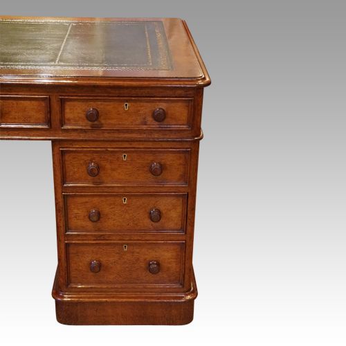 fig 3. Victorian oak pedestal desk