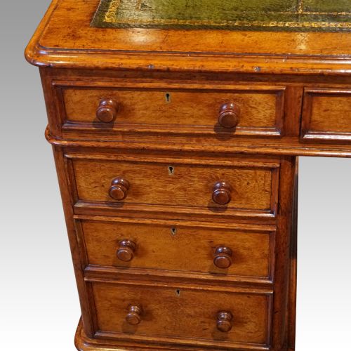 fig 5. Victorian oak pedestal desk