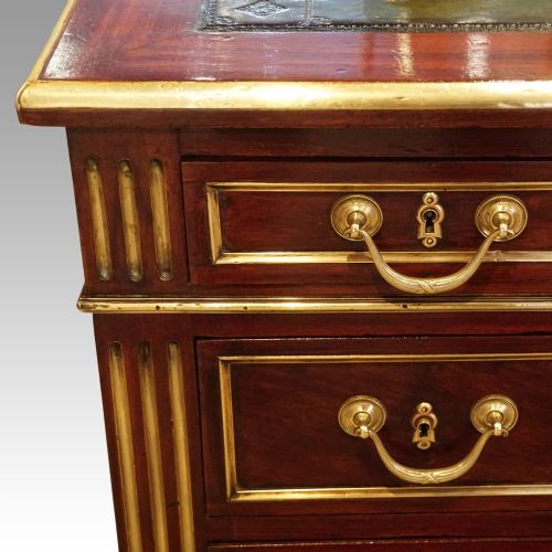 fig 2. Antique brass mounted mahogany desk