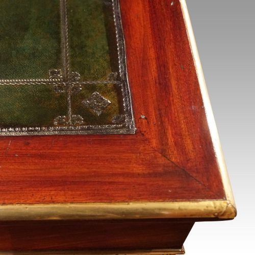 fig 6. Antique brass mounted mahogany desk