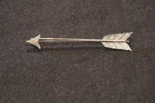 Platinum and Diamond Arrow Broach