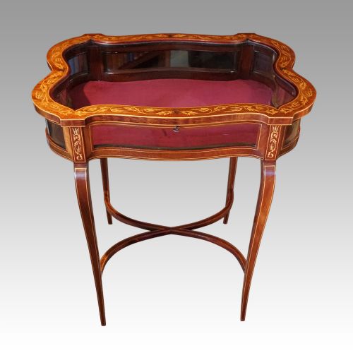 Edwardian Inlaid Bijouterie Cabinet