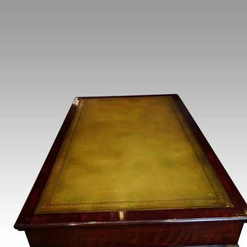 fig 4. Edwardian mahogany partners desk