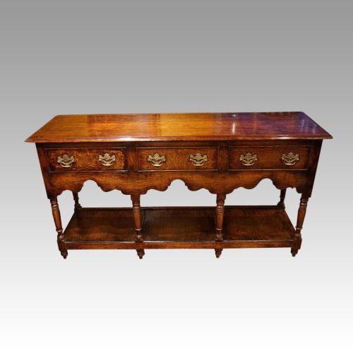 19thc. Oak Pot Board Dresser Base