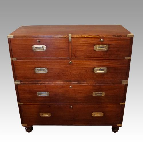 Victorian Mahogany Campaign Chest