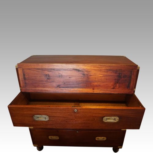 fig 6. Victorian mahogany campaign chest