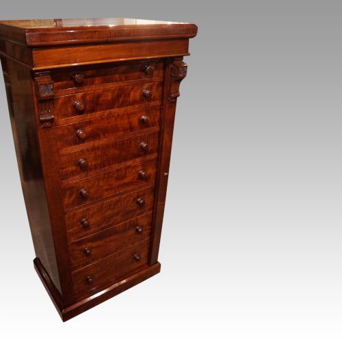 fig 8. Victorian mahogany Wellington chest