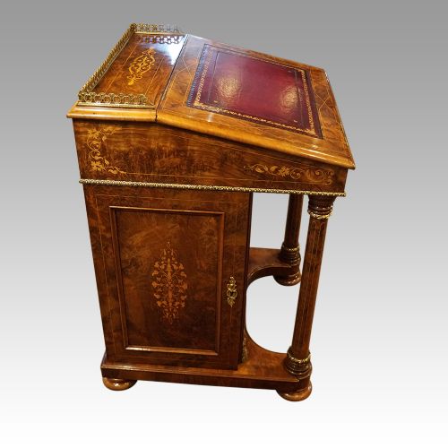 fig 6. Victorian walnut inlaid Davenport desk