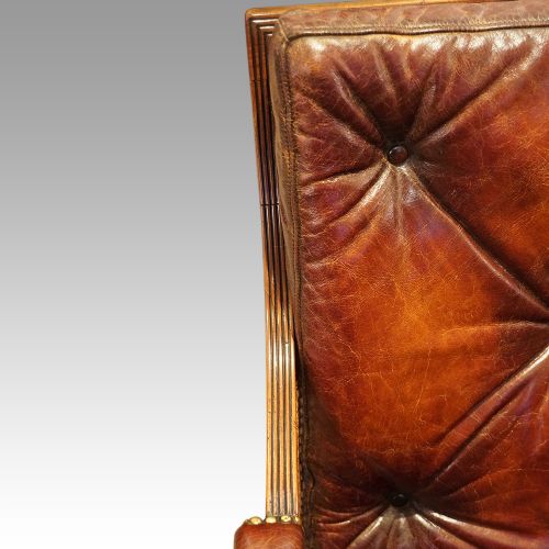 fig 2. 19thc. mahogany bergère library chair
