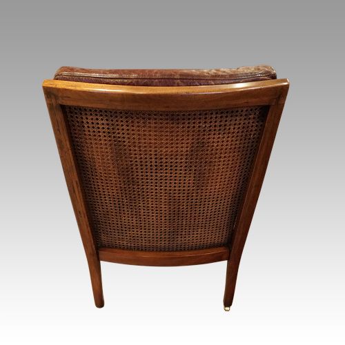 fig 3. 19thc. mahogany bergère library chair