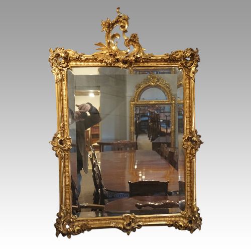 19thc Gilt Rectangular Mirror