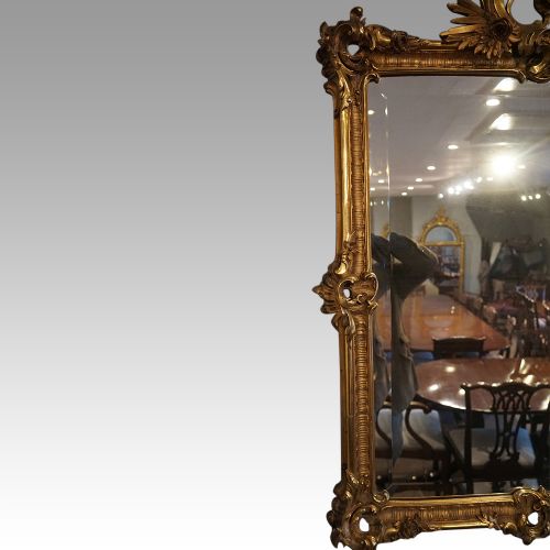 fig 6. 19thc gilt rectangular mirror