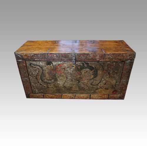 Antique Tibetan Dragon Chest