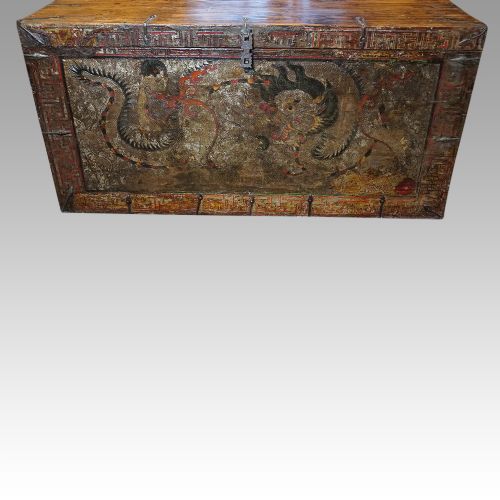 fig 3. Antique Tibetan dragon chest
