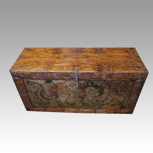 fig 6. Antique Tibetan dragon chest