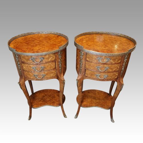 Pair of Antique Oval Side Tables