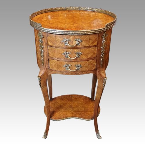 fig 1. Pair of Antique oval side tables