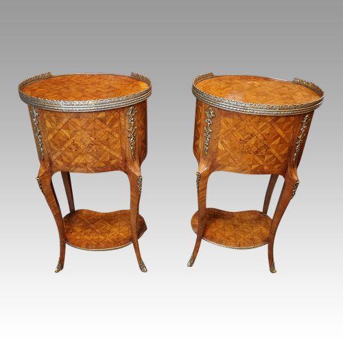 fig 4. Pair of Antique oval side tables