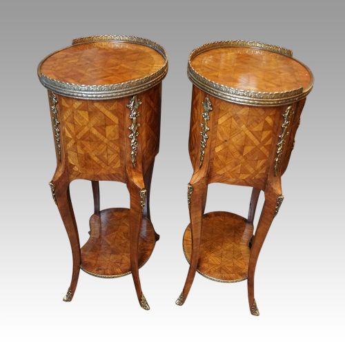 fig 6. Pair of Antique oval side tables