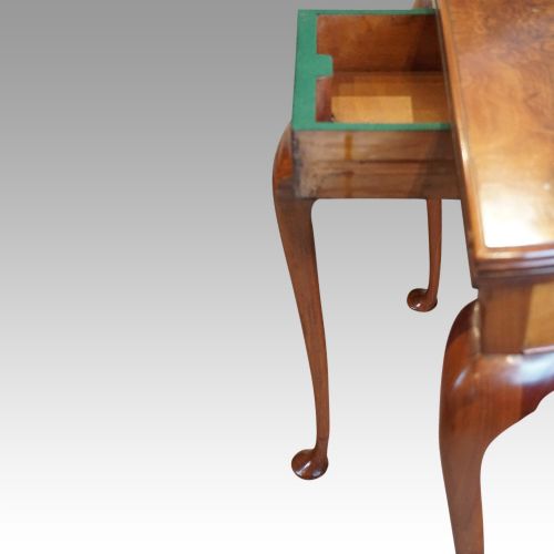 fig 3. George V walnut demi lune card table