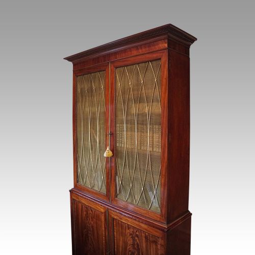fig 9. William IV mahogany library bookcase
