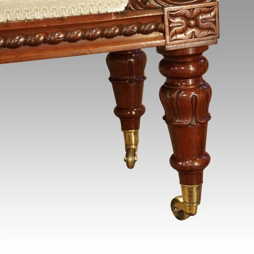 fig 3. William IV mahogany window seat