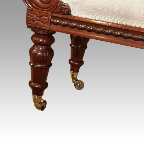 fig 4. William IV mahogany window seat