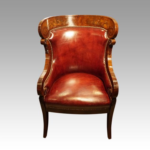 19thc. Mahogany Library Desk Chair