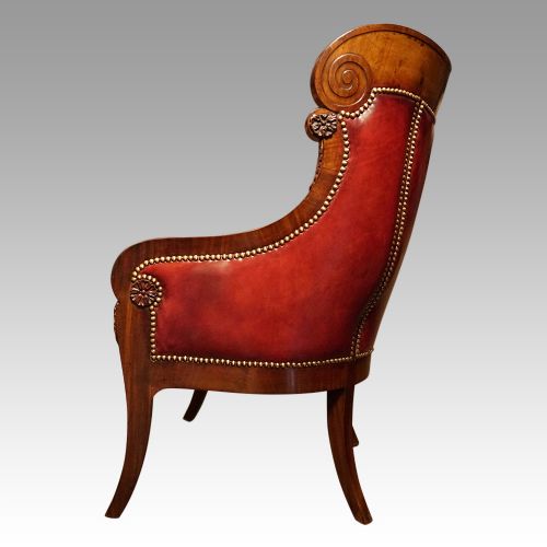 fig 1. 19thc. mahogany library desk chair