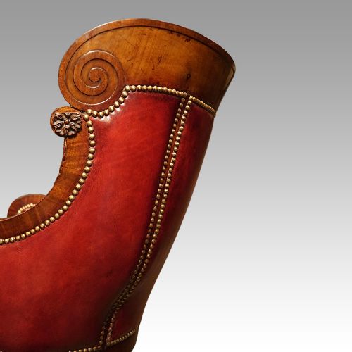 fig 2. 19thc. mahogany library desk chair