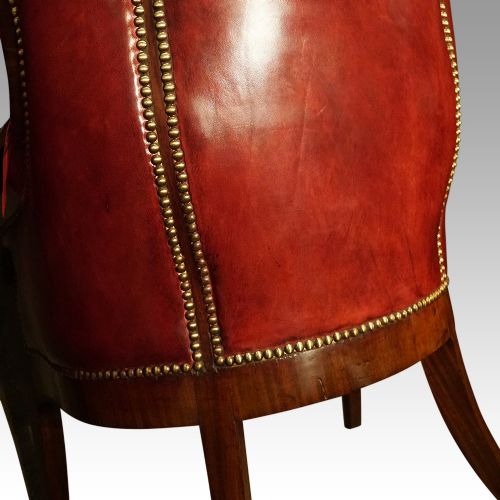 fig 5. 19thc. mahogany library desk chair