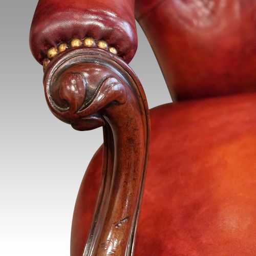 fig 2. Pair of Victorian leather desk chairs