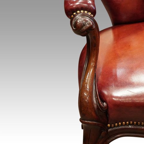 fig 3. Pair of Victorian leather desk chairs