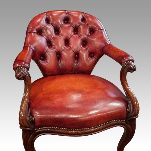 fig 4. Pair of Victorian leather desk chairs