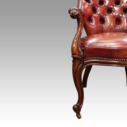 fig 6. Pair of Victorian leather desk chairs