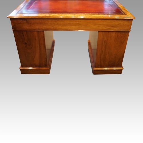 fig 3. Antique Victorian walnut pedestal desk