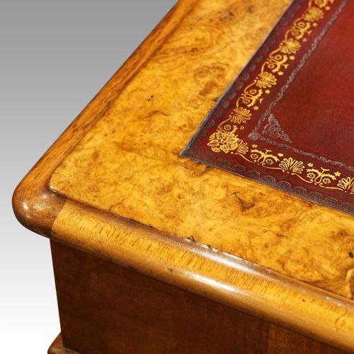 fig 4. Antique Victorian walnut pedestal desk