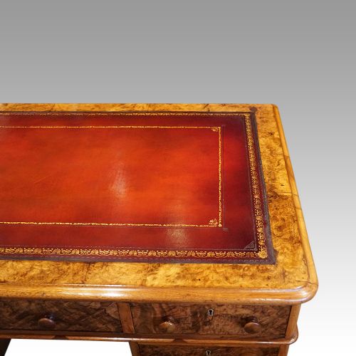 fig 8. Antique Victorian walnut pedestal desk