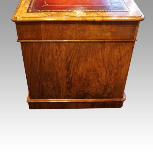 fig 9. Antique Victorian walnut pedestal desk