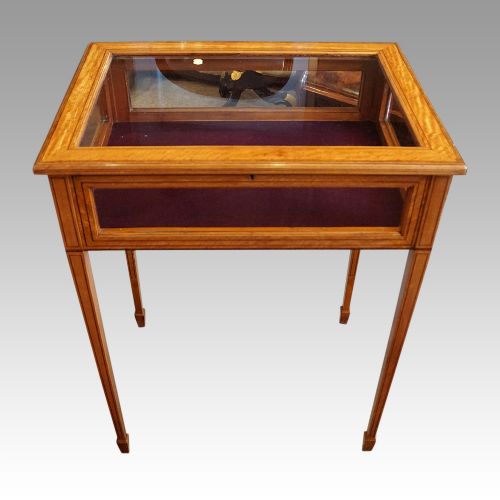 Edwardian Satinwood Curio Cabinet