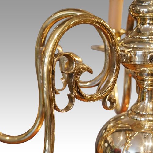 fig 4. Dutch brass chandelier 6 arms