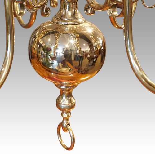 fig 3. Dutch brass chandelier 6 arms