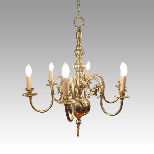 fig 5. Dutch brass chandelier 6 arms